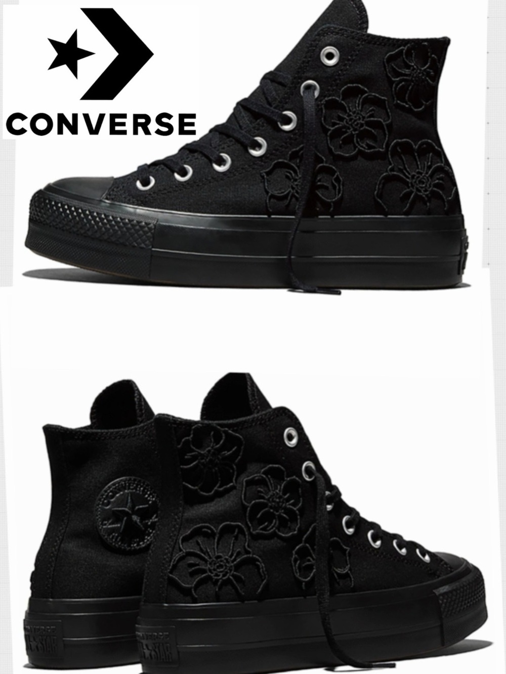 Converse Chuck Taylor All Star Hi Lift Platform Embroidered Sneaker